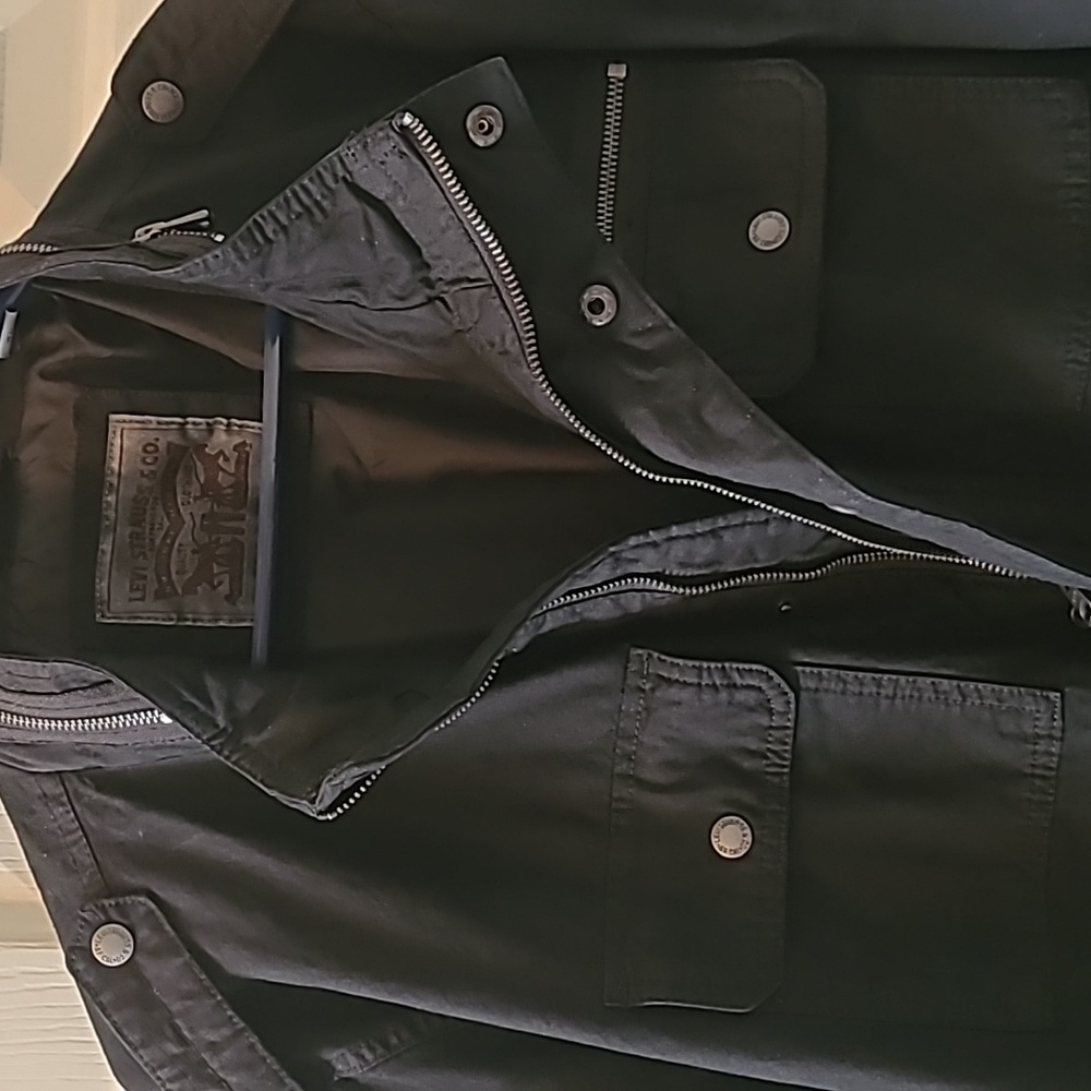 LEVIS MENS BLACK "BIKER" JACKET SIZE XL